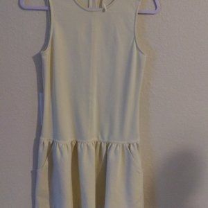 FREE PEOPLE NWOT White Off Sleeveless Cotton Woman New Dress. Size XS